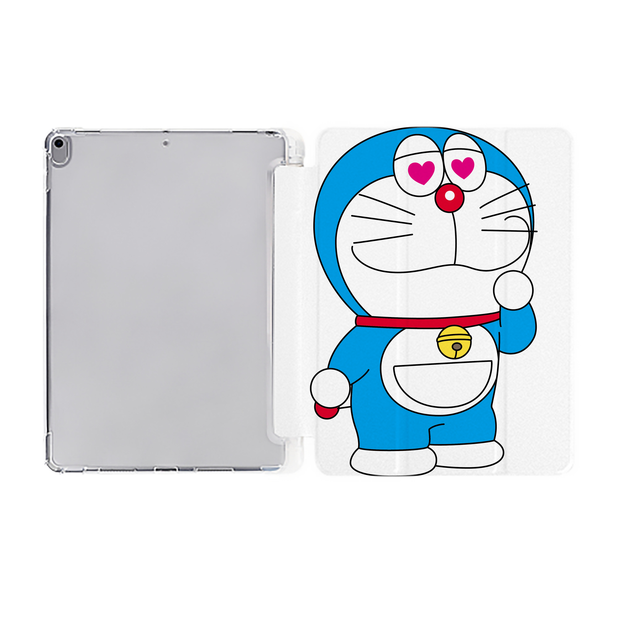 （画像用） ドラえもん Doraemon IPad ケース ペン収納付き 三つ折りスタンド PUレザー×シリコン 対応機種9.5/10.5/10.9インチ